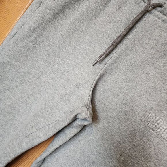 Puma Pants Mens XL Activewear Jogger Sweat Fleece Gym Training Drawstring Gray - Picture 5 of 12